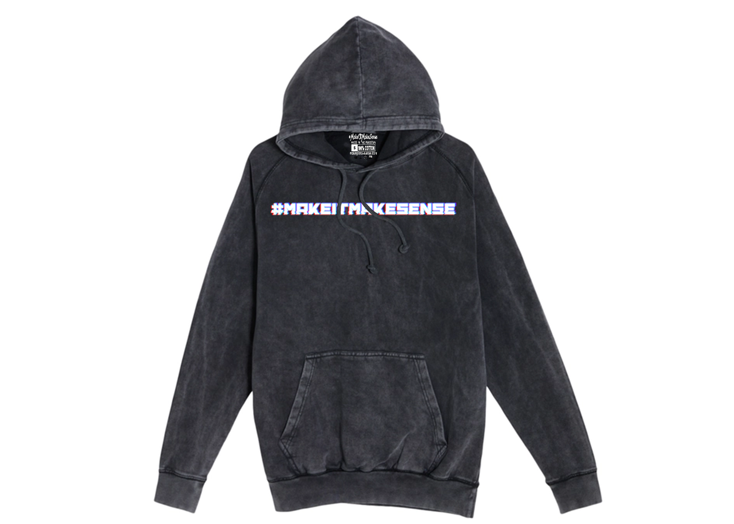 Sudadera con capucha vintage MIMS "I Care What"