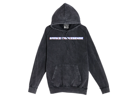 Sudadera con capucha vintage MIMS "I Care What"